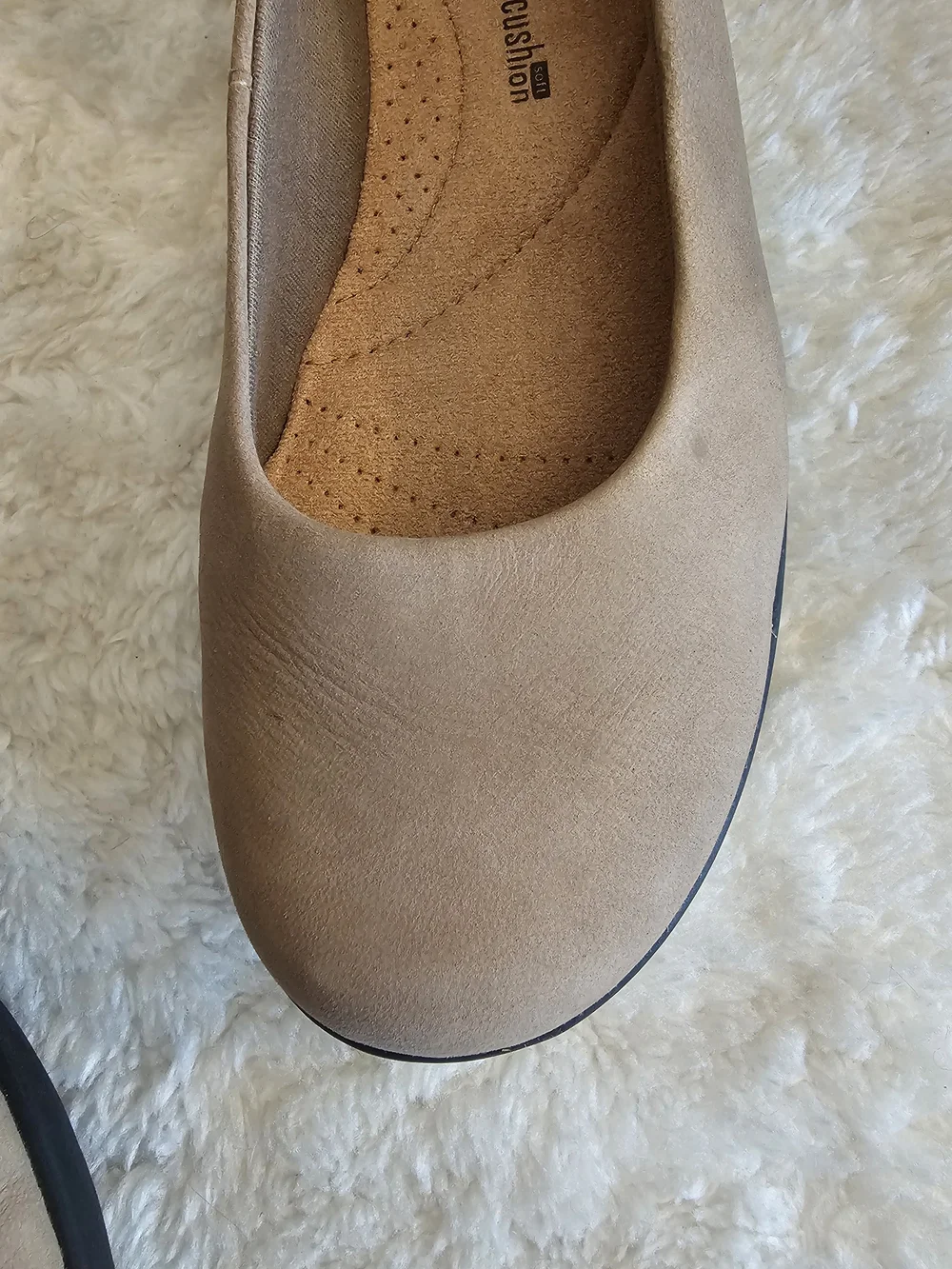 Clarks Medora Nina Mushroom Nubuck Leather Ankle Strap Flats Comfort US 8M NIB